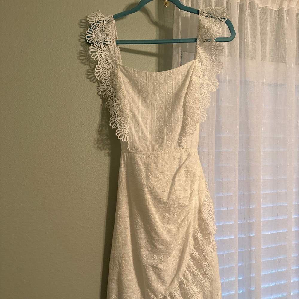 New with tags white dress great for bridal shower or summer event!